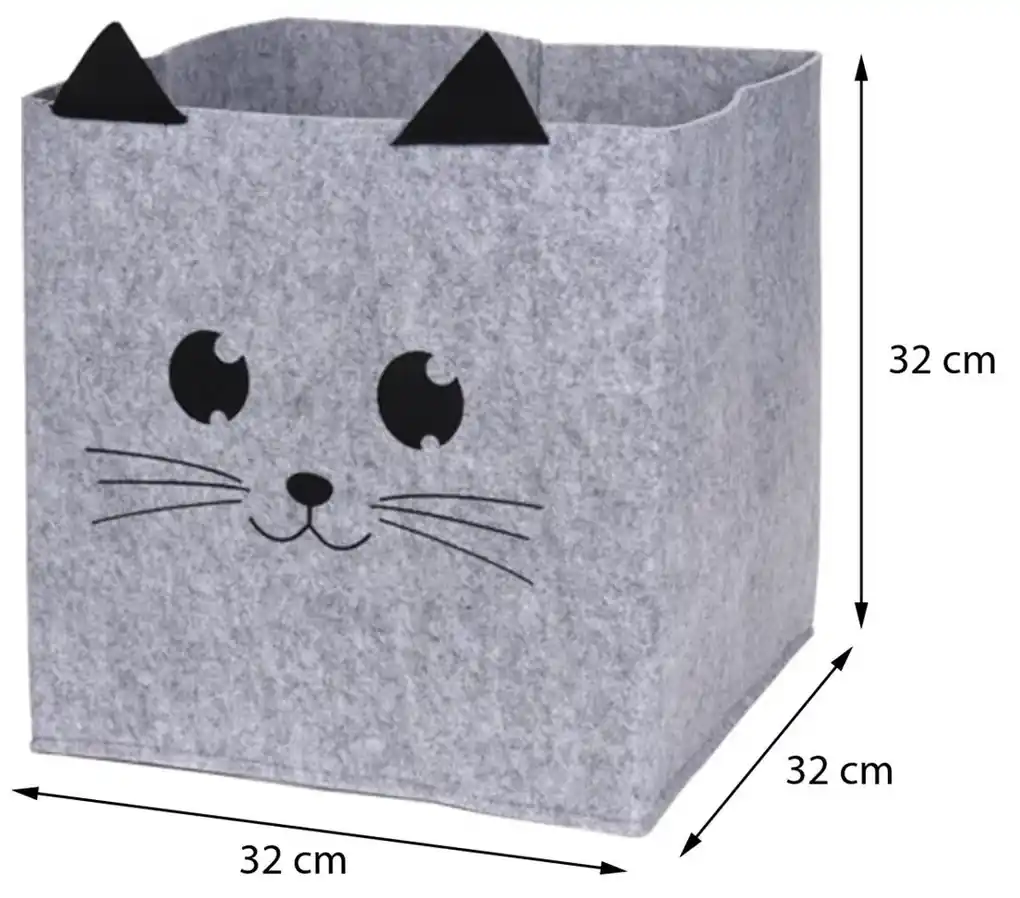Box na hračky Cat sivý | BIANO