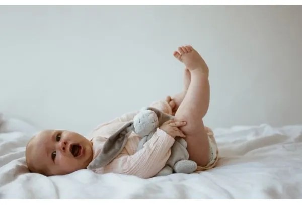 Moonie - Uspávačik s melódiou a svetlom zajačik silver