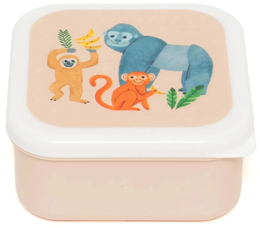 PETIT MONKEY Desiatový box Upside Down Animals – set 3 ks