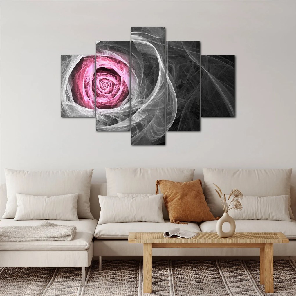 Obraz - Abstraktné ruže, fuchsiová (150x105 cm)
