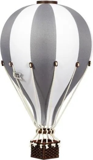 Dekoračný lietajúci balón sivá – dekorácia do detskej izby S-28cm x 16cm