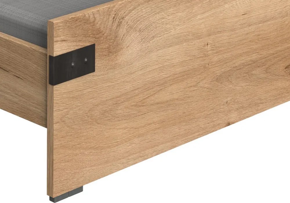 Posteľ Liverpool 140x200 cm, dub