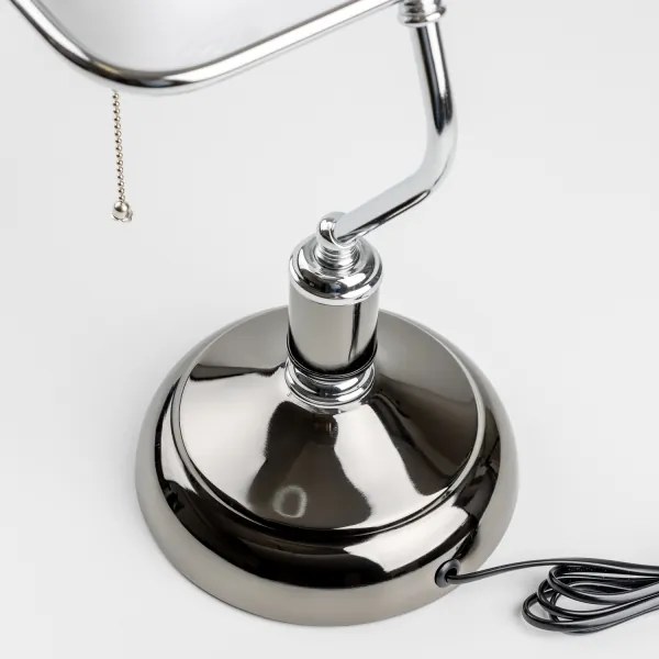 Brilagi - Stolová lampa BANK OFFICE 1xE27/60W/230V čierna/strieborná/biela