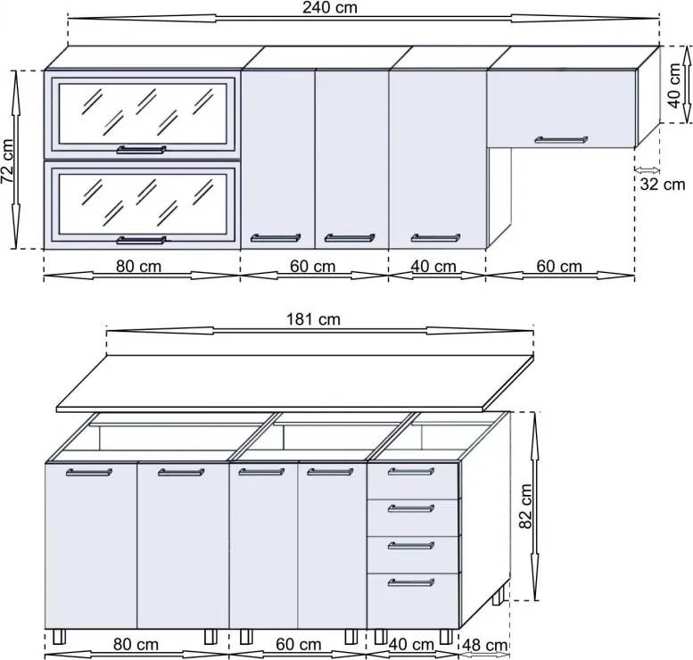 Kuchynská linka ANTON, sonoma