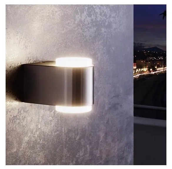 Eglo 95079 - Vonkajšie nástenné svietidlo BRIONES 2xLED/3W/230V IP44