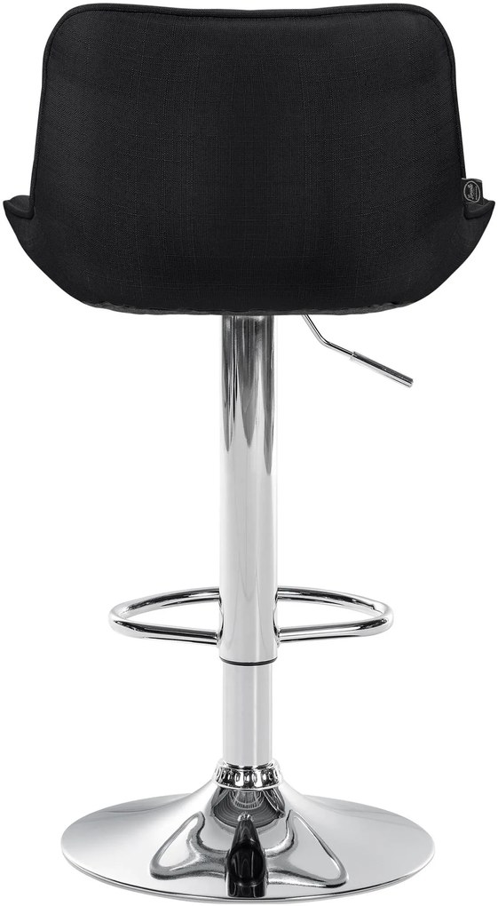 Design-Shop 2x Barová stolička Vonore - látka, chróm - Čierna