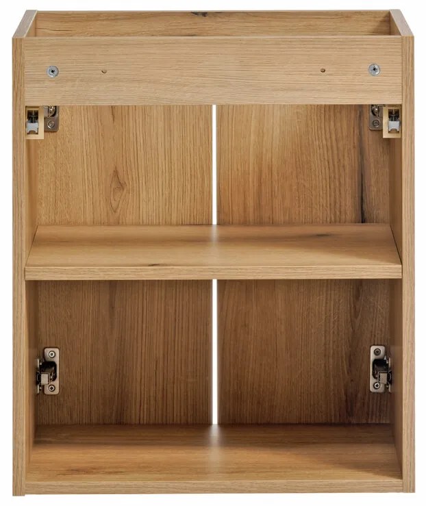 Závesná skrinka pod umývadlo Nova Oak s doskou 100 cm čierna/dub evoke