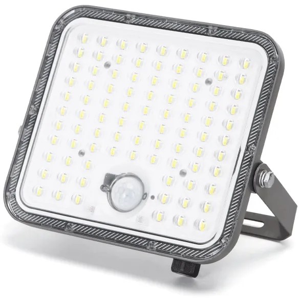 Aigostar - Stmievateľný solárny LED reflektor so snímačom, 120 W, 3,4 V, IP66 + diaľkový ovládač