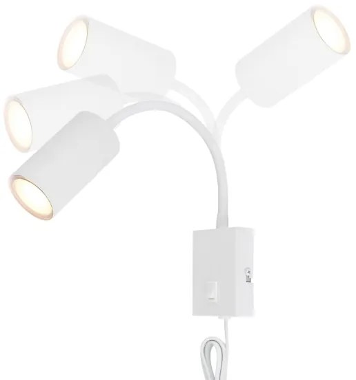 Globo 57911WW - Flexibilná nástenná lampa ROBBY 1xGU10/25W/230V biela