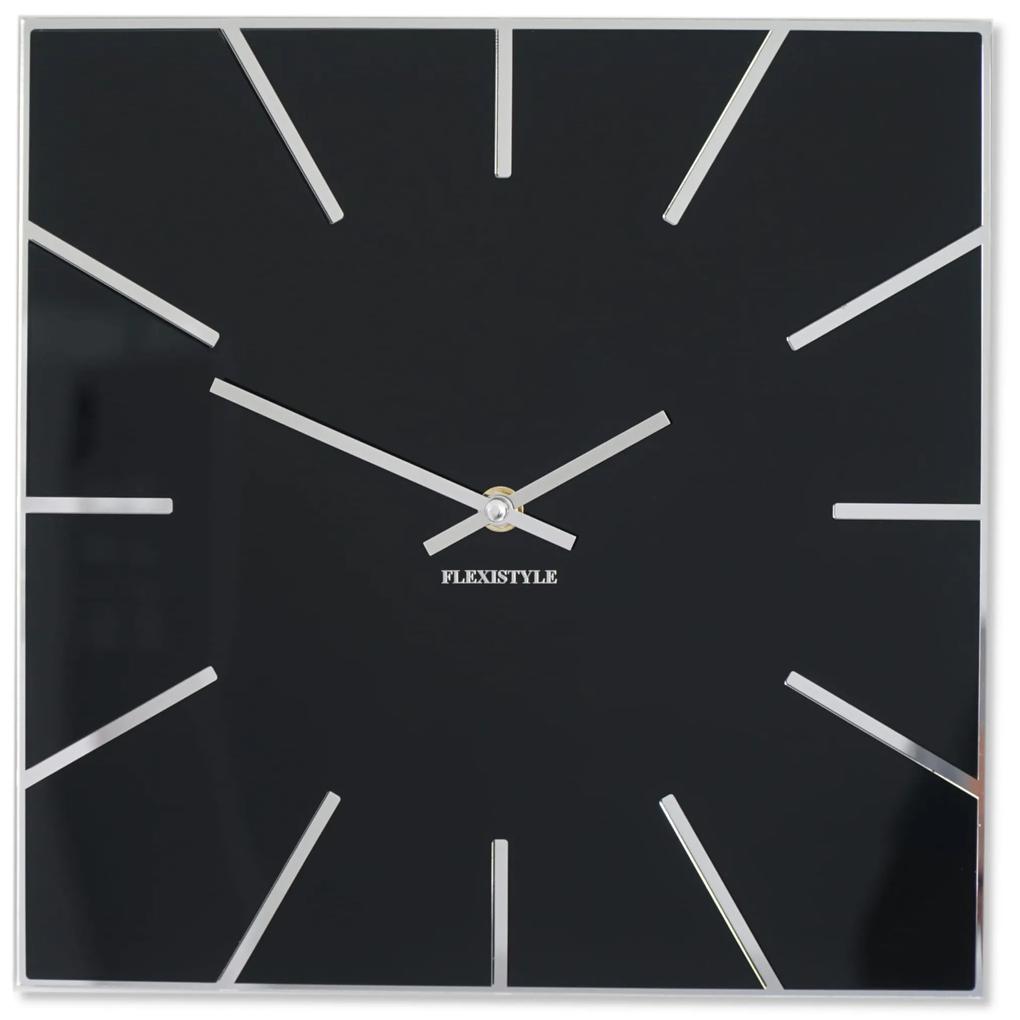 Nástenné hodiny Exact Flex z119-1-0-x, 30 cm, čierne