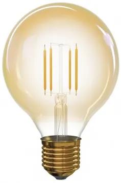 ORO LED 230V 6W E27 G125 550lm teplá biela amber