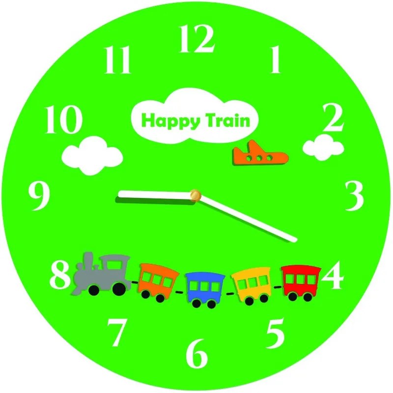 Luxus Akryl nástenné hodiny Quartz, nalepovacie dekorácie, 3D zrkadlové nálepky Xmomo FL-z97-GREEN-RAL6018 HEU-