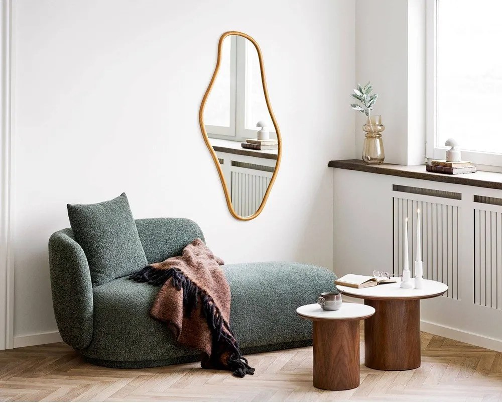 Okrúhly konferenčný stolík s keramickou doskou v tmavo prírodnej farbe ø 60 cm Noli – House Nordic