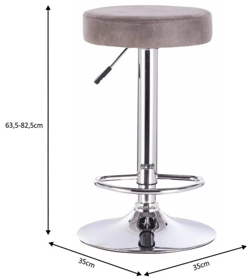 Tempo Kondela Barová stolička, sivohnedá látka s efektom brúsenej kože, GALVIN