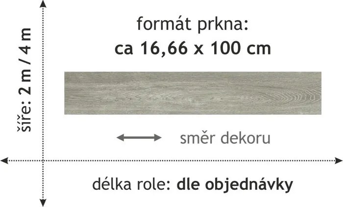 Beaulieu International Group, PVC podlaha - lino Master X 2962, na mieru, šíře 2m, šedá, bez podkladu, chodba / predsieň