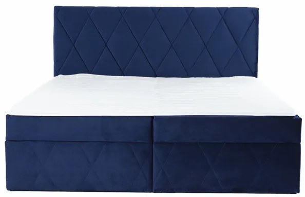 Moderný boxspring posteľ Silena 180x200cm, tmavo modrá Magic Velvet