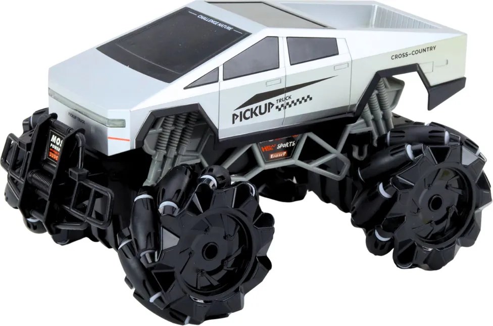 LEAN Toys Terénne auto Pick-up na diaľkové ovládanie RC svetlá a dymový efekt 1:16