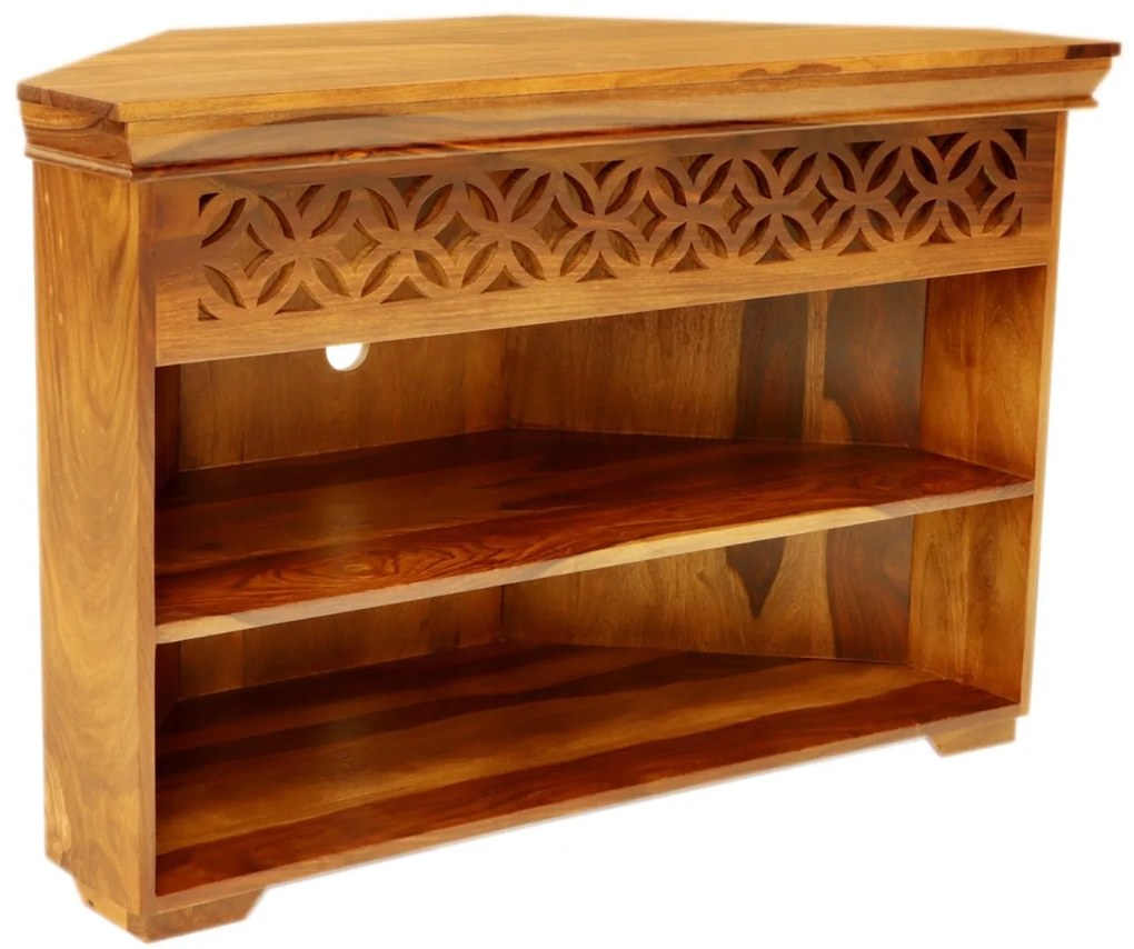 furniture-nabytek.cz - Rohový stolík pod tv z masívu palisander 110x70x50