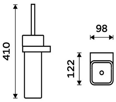 NIMCO NK 30094K-26 - Nástenná WC štetka NIKAU biela/lesklý chróm