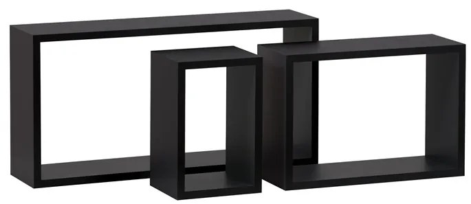 BONTEC Polička, mdf, čierna, P-009 BK Farba: Biela