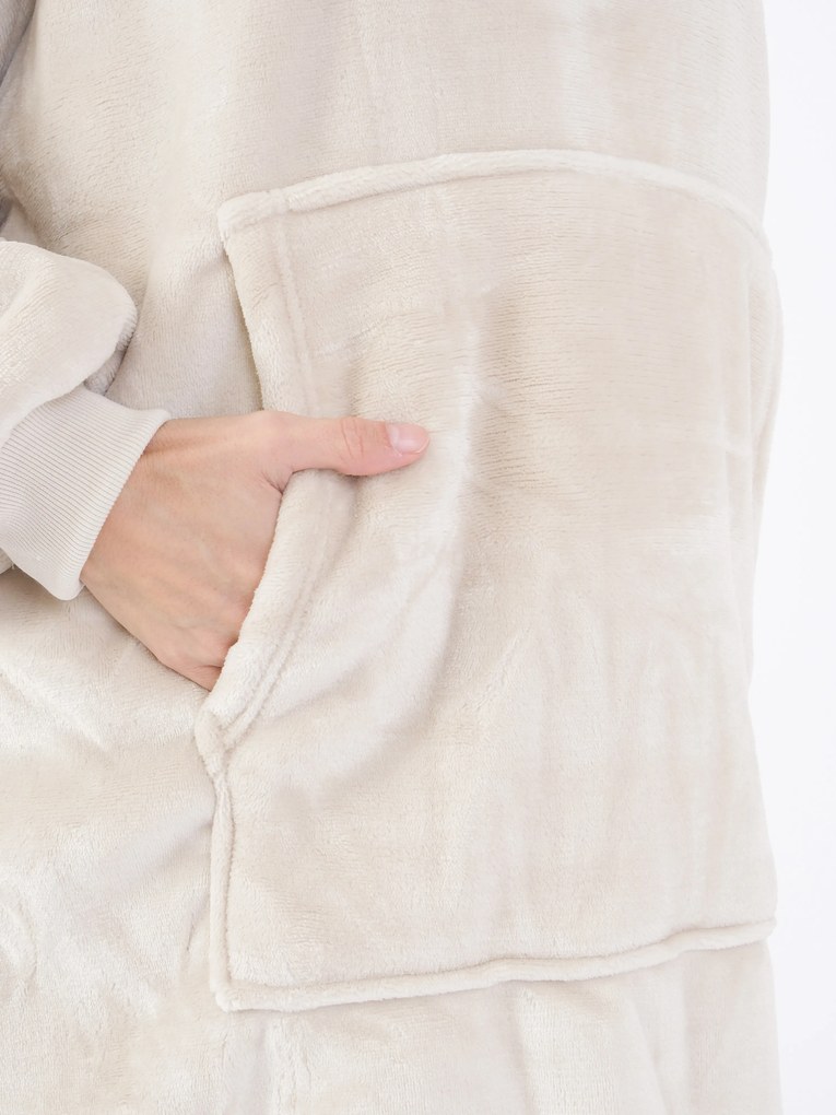 Baránková mikina mikroplyš – Laura prírodná veľkosť M