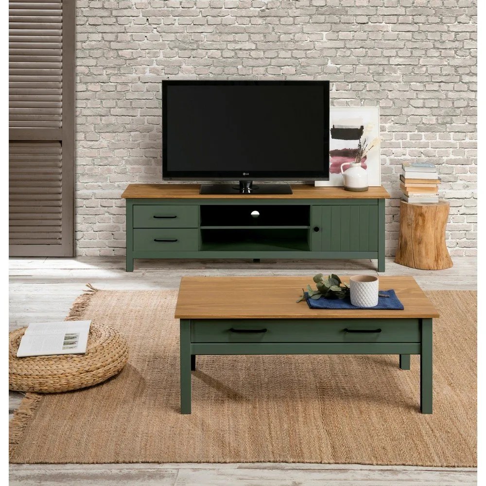 Zelený drevený konferenčný stolík Marckeric Miranda