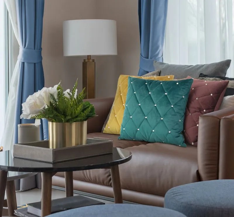 Dekorstudio Luxusná obliečka na vankúš VELVET37 modrá