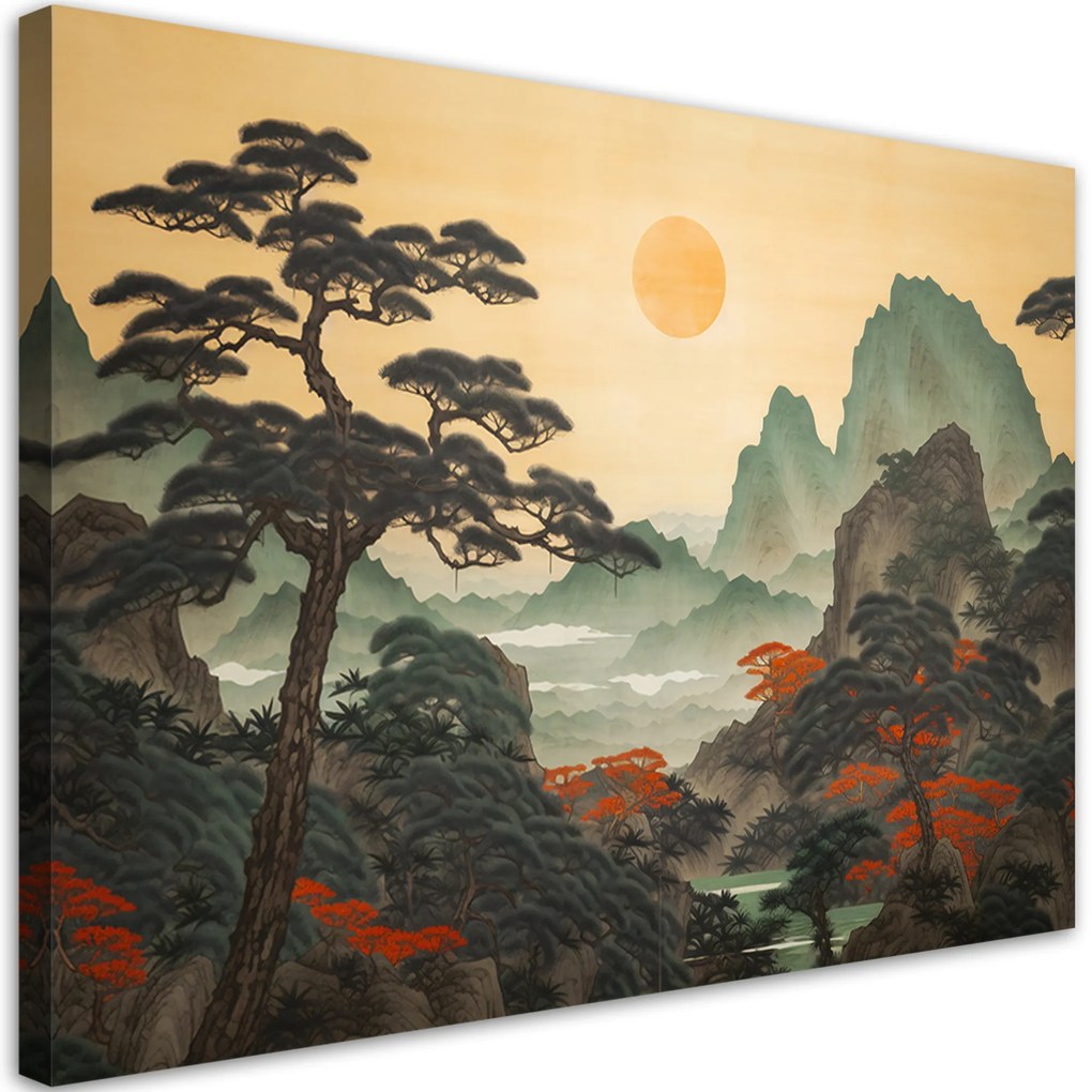 Gario Obraz na plátne Japonská krajina Rozmery: 100 x 70 cm