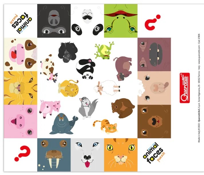 Quercetti - Skladáme puzzle so zvieracími tvárami