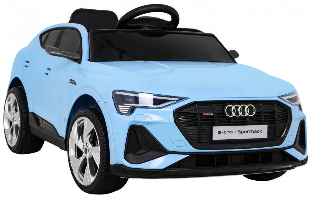 Audi E-Tron Sportback modré – Elektrické auto pre deti s pohonom 4x4, diaľkovým ovládaním