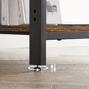 Písací stôl Vasagle Paul 140 cm hnedý/čierny