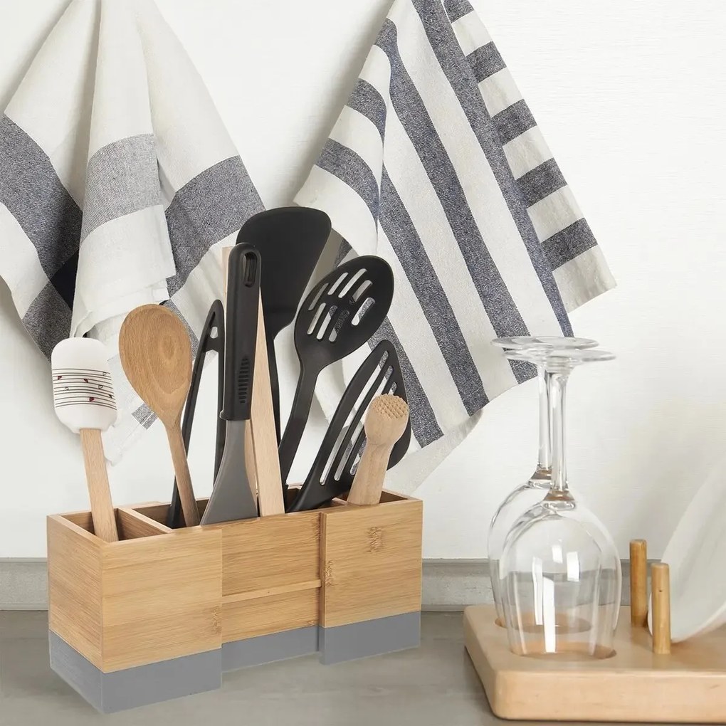 Orion Organizér kuchynský a kozmetický, bambusový stojan, nastaviteľný FANY