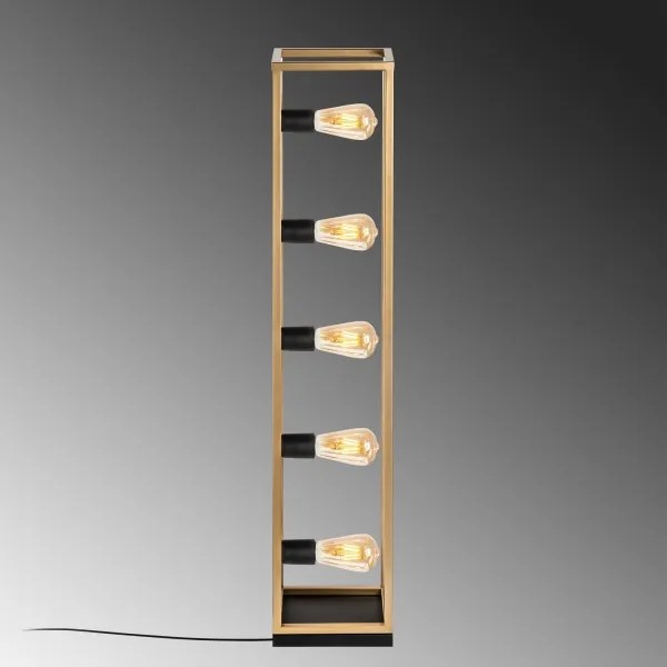 Stojacia lampa KAFES 5xE27/40W/230V zlatá