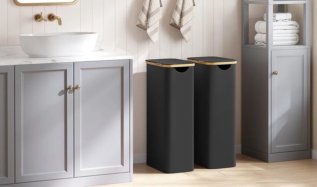 Koš na prádlo Leslie 65 L černý