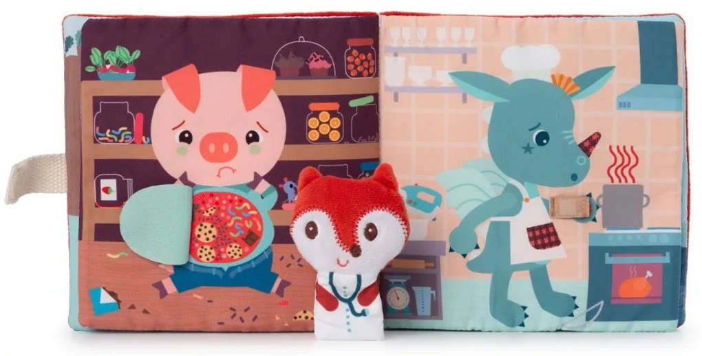 Lilliputiens - textilná knižka s prstovou bábkou - doktorka Alice