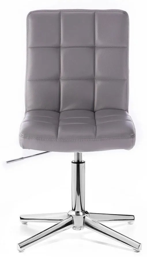 LuxuryForm DESIGN Stolička TOLEDO na striebornom kríži - šedá