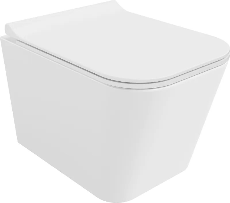 Mexen Teo wc misa Rimless s pomaly padajúcim tenkým duroplastovým sedadlom, biely lesk - 30850700