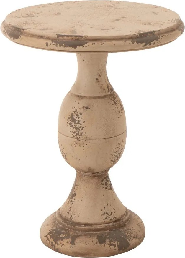 Béžový antik odkladací stôl Antiqou French - Ø 41*58 cm