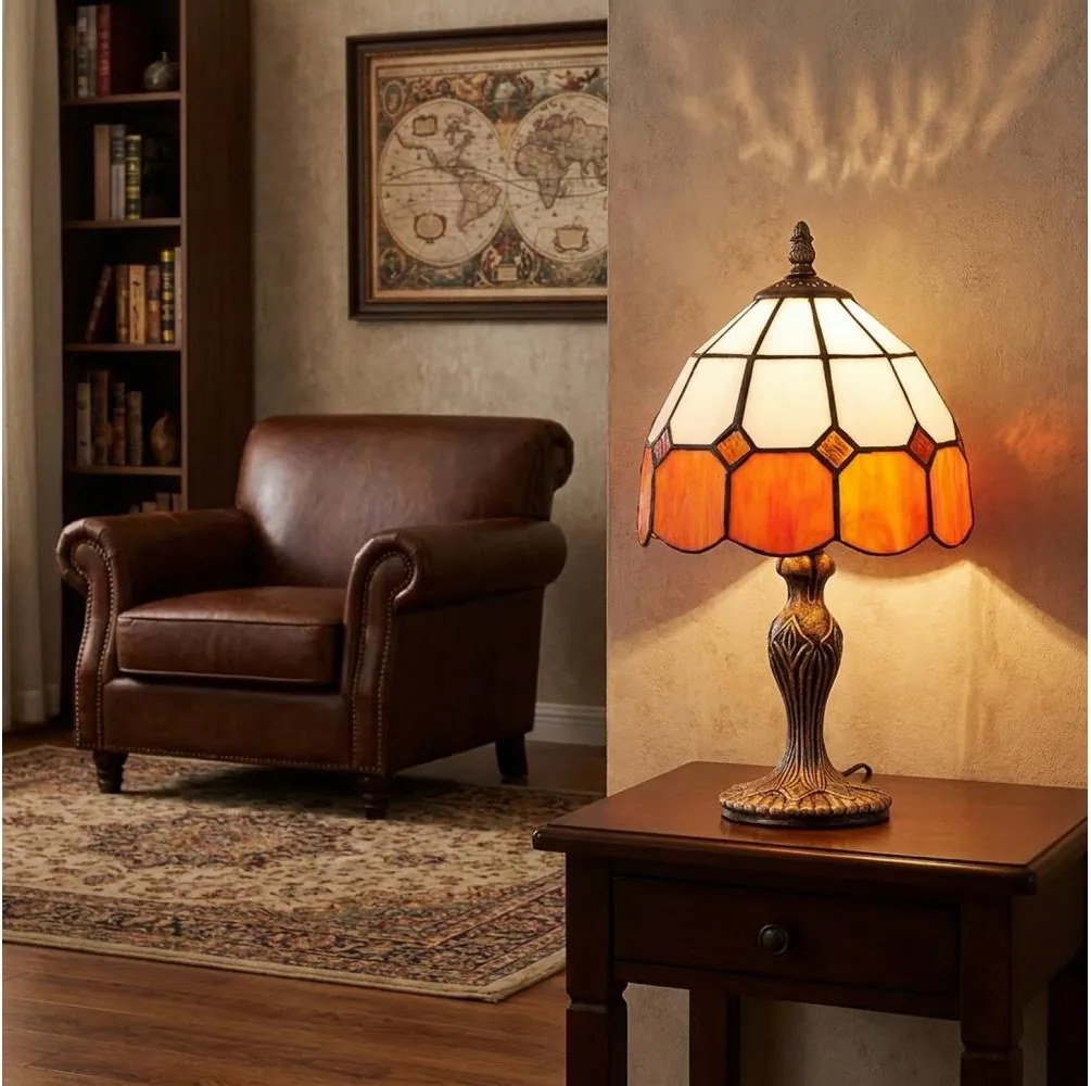 Brilagi - Tiffany vitrážová stolná lampa SIENNA 1xE27/60W/230V