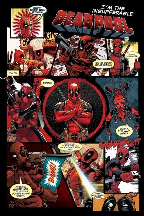 Plagát, Obraz - Deadpool - Panels, (61 x 91.5 cm)