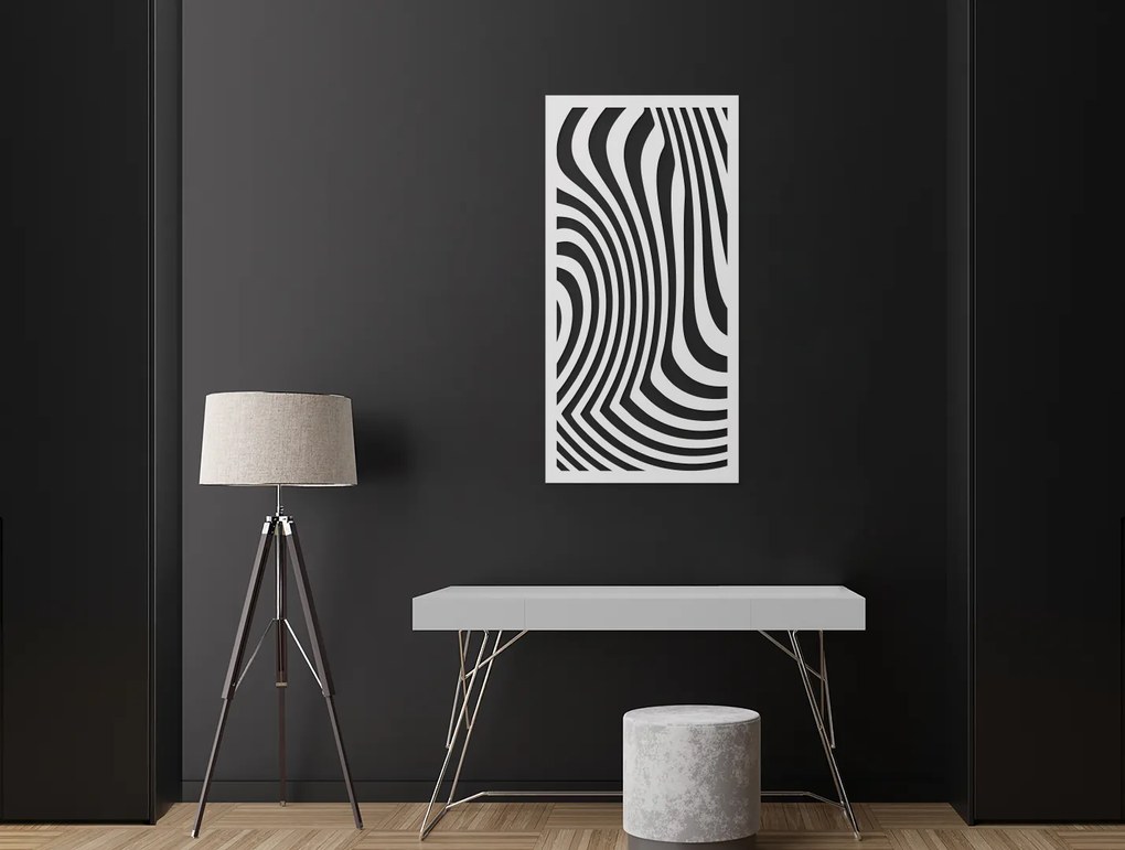 drevko Minimalistický obraz Vzor zebry Rozmer obrazu: 44,5 x 22 cm, Farba dekorácie: Čierna