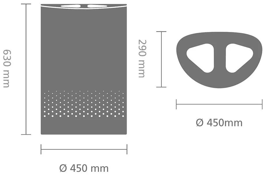 Biely kovový kôš na bielizeň 55 l Selector – Brabantia