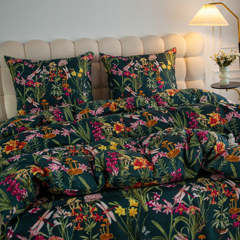 Obliečky z mikrovlákna MYSTIC GARDEN tmavo zelené Rozmer obliečky: 70 x 90 cm | 140 x 220 cm