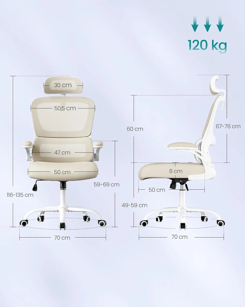 Kancelářská židle Rawcore béžová