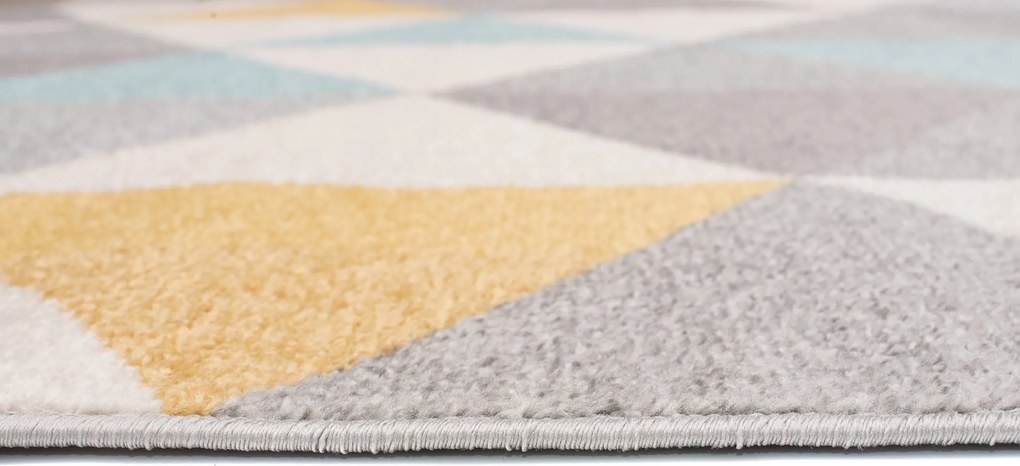 TA Koberec C940M TMAVO_ŠEDÁ/TYRKYSOVO AZÚROVÁ Rozmer: 160x220 cm