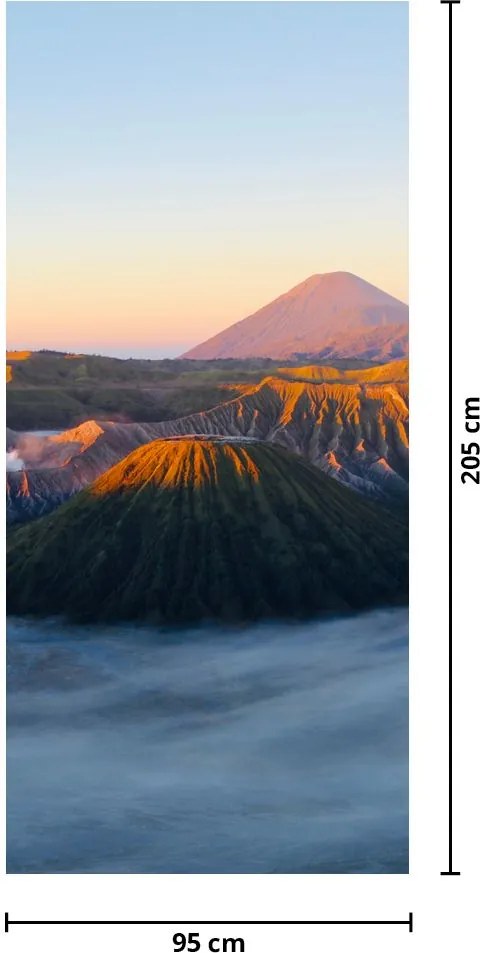 Fototapeta na dvere - Hora Bromo v Indonézii (95x205cm)