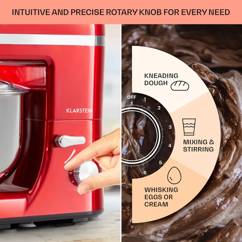 Klarstein Bella Elegance, kuchynský robot, 1800 W, 1,7 PS, 6 stupňov, 5 l