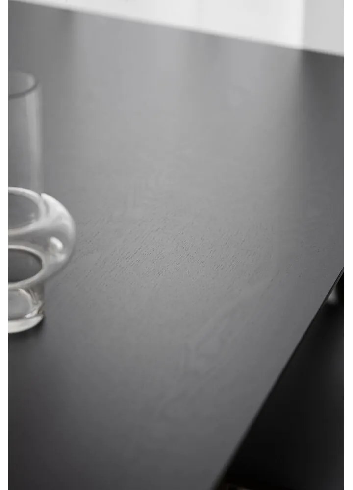 Čierny jedálenský stôl Rowico Lotta, 140 x 90 cm