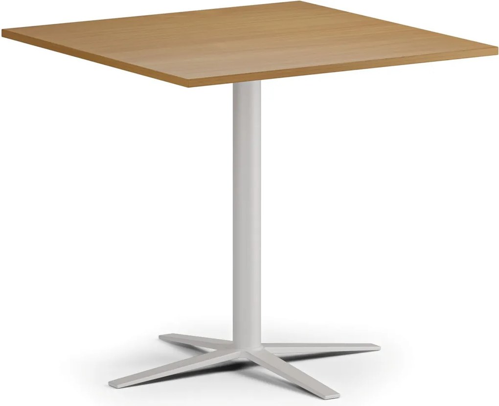 Konferenčný stolík AURA, 60x60 cm, biela podnož, buk