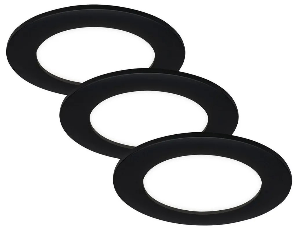 Brilo - SADA 3x LED Kúpeľňové podhľadové svietidlo FLAT LED/7W/230V IP44